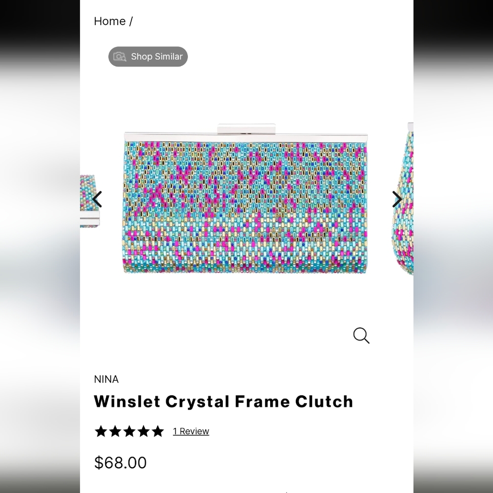 NWT Nina Winslet Clutch Multi - Picture 7 of 7